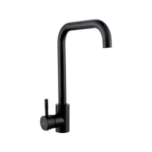 Modern Square Kitchen Mixer Tap - Matte Black