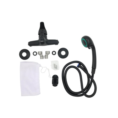 Shower head and accessories on a white background
