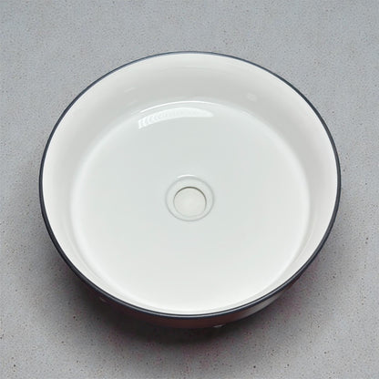 Black & White Round Basin