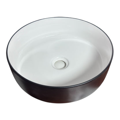 Black & White Round Basin