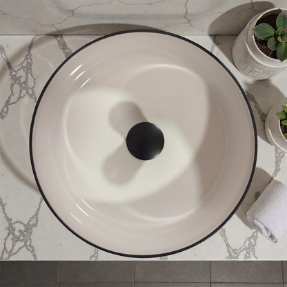 Black & White Round Basin
