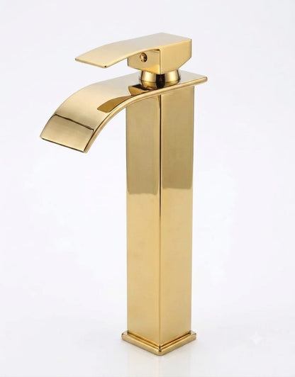 Modern Gold Waterfall Basin Mixer tap