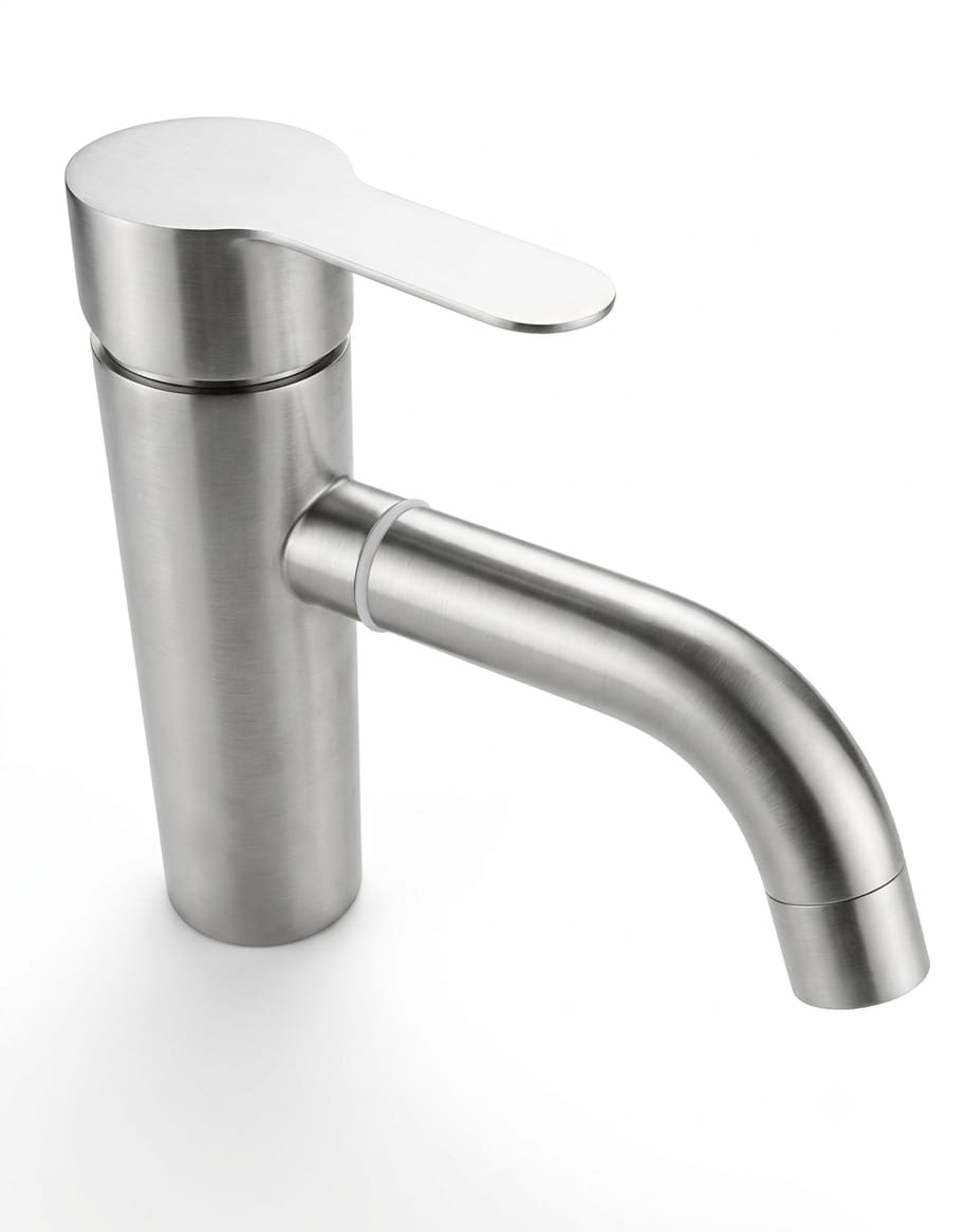 Basin tap -brushed silver