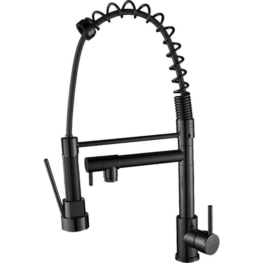Pull-out 2 way spout kitchen faucet -matte black