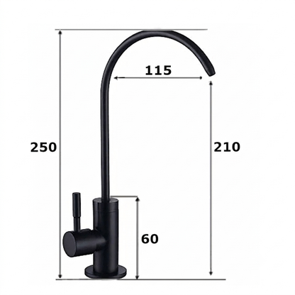 Matte black- pure water Tap (non mixer)