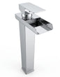 Modern tall Chrome Waterfall Basin Tap