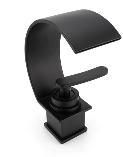 Matte Black Waterfall Basin Mixer Tap