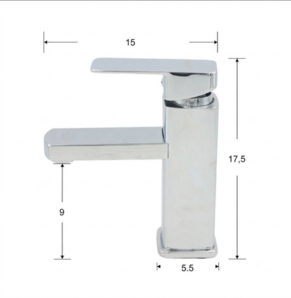 Square Basin mixer-chrome