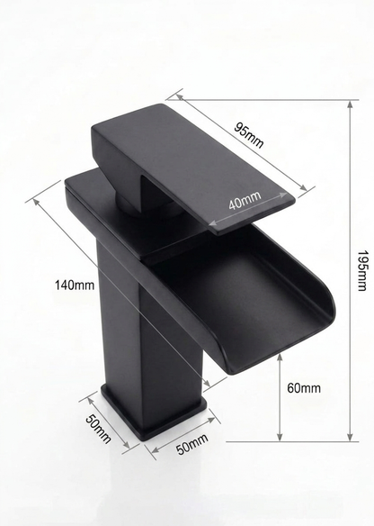 Waterfall Basin Mixer -matte black