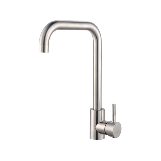 Kitchen sink square shape mixer -brushed silver