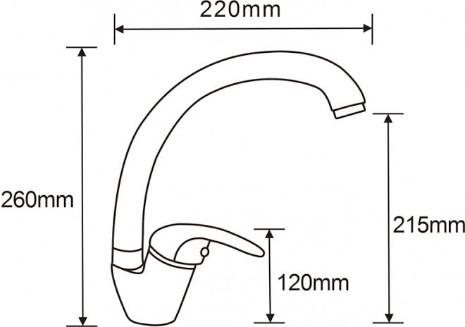 High-spout kitchen mixer -gunmetal