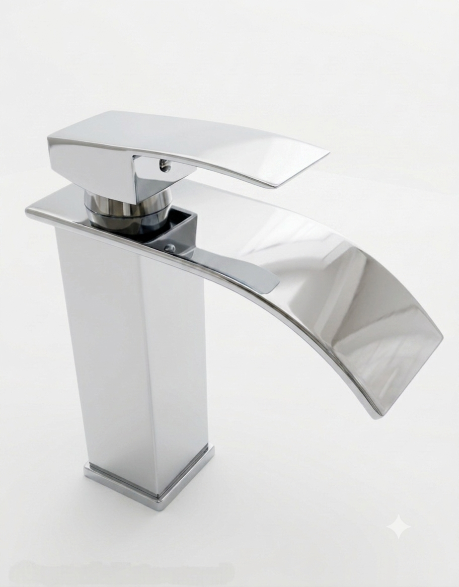 Chrome Waterfall Basin Mixer