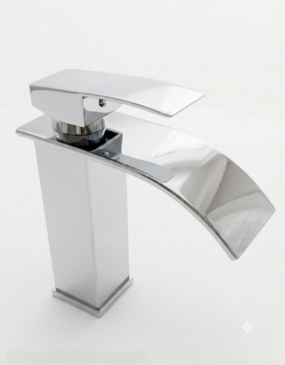 Chrome Waterfall Basin Mixer