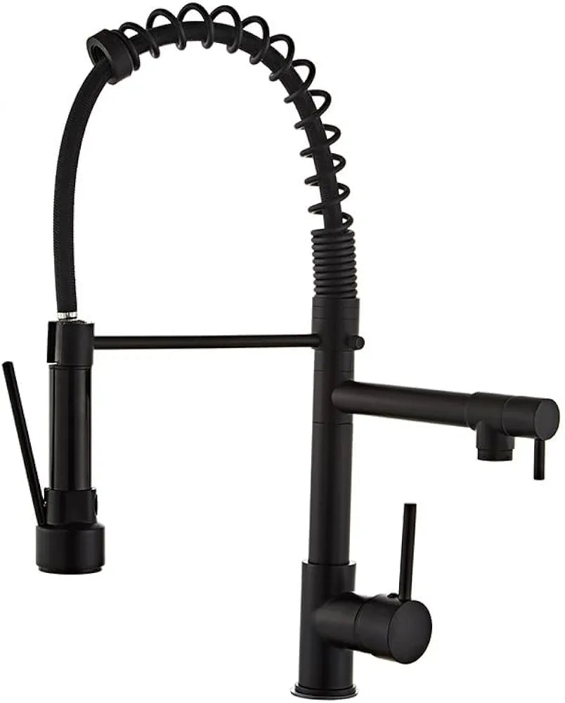 Pull-out 2 way spout kitchen faucet matte black