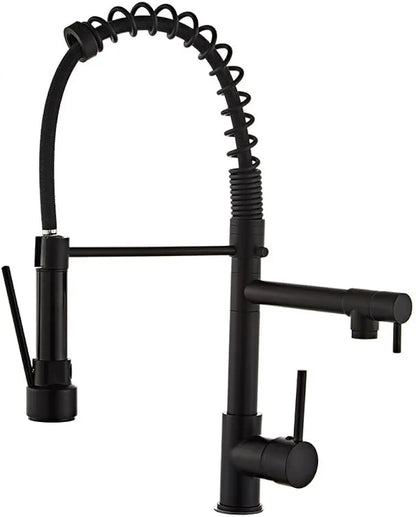Pull-out 2 way spout kitchen faucet matte black