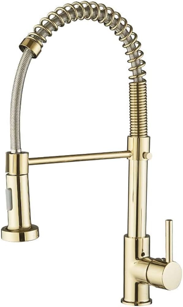 Gold Pull-Out Kitchen Mixer