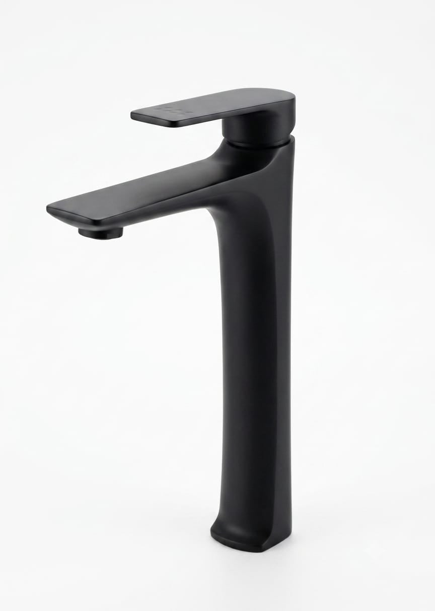 Modern Matte Black tall Basin Mixer Tap