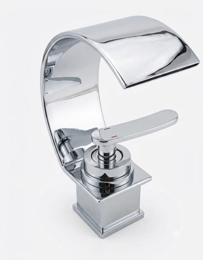 Chrome Waterfall Bathroom Basin Mixer Tap