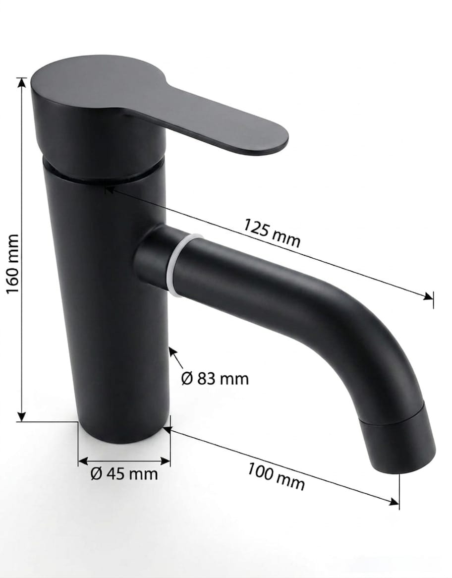 Basin tap -matte black